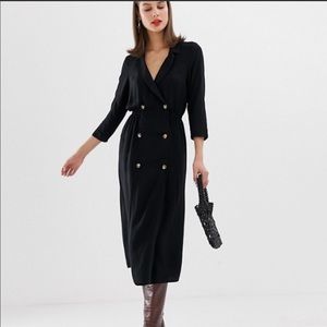 Black ASOS Trench/Jacket Dress Size 10